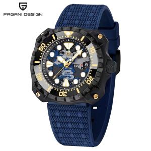Jam Tangan Pria Original Elegant Pagani Design Military Camouflage Full Automatic Sapphire Glass