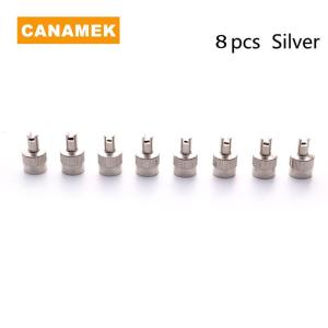 【CANAMEK】 8pcs Slotted Head Valve Stem Caps with Core Remover Tool for Car Motorcycle