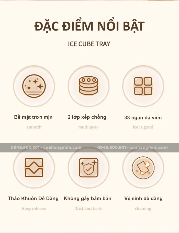 Đặc Điểm Nổi Bật Khay Làm Nước Đá