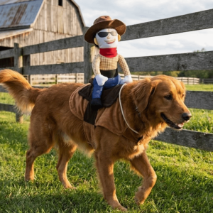DISKAS Cowboy Rider Dog Riding Denim Clothing Breathable Novelty Cat Party Dressed Up Funny Adjustable Dog Cosplay Costumes Halloween Party