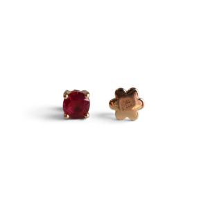 Single Minimalist Flat Back Gemstone Stud – Sold Individually
