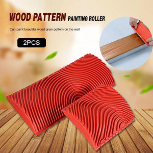 Sikat Cat Pola Kayu Rubber Roller Brush Wood Imitation 2 PCS