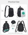 BAGSMART Small Crossbody Sling Bag, Crossbody Daypack, Chest Shoulder Bag Hiking Backpack for Casual Travel Sport. 