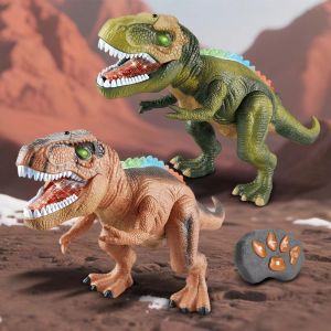 SONHO Models RC Dinosaur Car Toys Plastic Inertial Sliding Remote Control Robot Toys Dinosaur Action Figure Durable Simulation T-Rex Toys Kids Toddlers Children