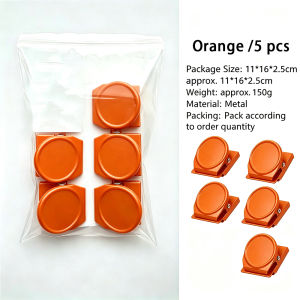 5pcs Fridge Magnetic Metal Clips Strong Magnetic Clips Fridge Note Holder Magnetic Paper Clip for Fridge File Index
