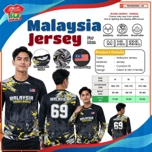 Malaysia Jersey Lelaki | Malaysia Tanah Airku | Long Sleeve Jersey