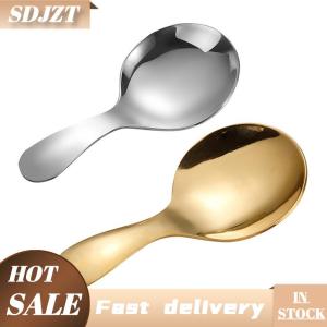 SDJZT Dễ Thương Thép Không Gỉ Muỗng Ngắn Xử Lý Vàng Ice Cream Trà Cà Phê Muỗng Trẻ Em Muỗng Nhà Bếp Gia Vị Muỗng Gia Vị