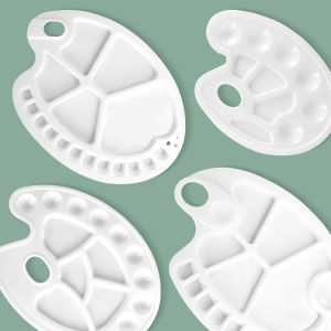 Khay đựng pha màu vẽ oval lớn- Bảng palette pha màu hình oval size lớn LIM Art