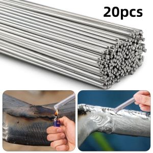 20Pcs Low Temperature Easy Melt Aluminum Universal Silver Welding Rod Cored Wire Powder Bar 33CM