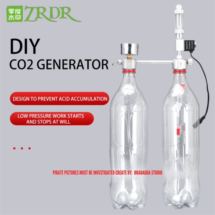 ZRDR DIY Aquarium CO2 Generator Kit With Pressure CO2 Diffuser Aquarium