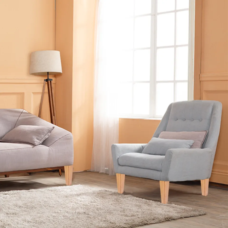 4Pcs Solid Wood Furniture Legs Height 6-15cm Inclined Cone Sofa Bed Chair  and Cabinet Table Replacement Feet Sloping Foot