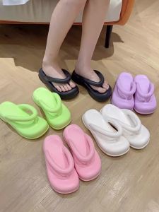[Free Shipping] EVA Thick-Soled Flip-Flops High-Heeled WomenS Shoes New Model 888 WomenS Sandals Slippers
