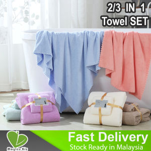 Ready Stock Extra Large Towel Bath Set Microfiber Fast Drying High Absorbent Luxury Super Soft Face Teddy Bear Hand Towel Tuala Mandi