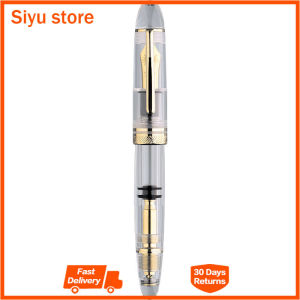MAJOHN End Craftsman P140 Large Transparent Demonstration Pen No. 8 40 Nib Hard Rubber Tongue Copper Piston Ink Absorption