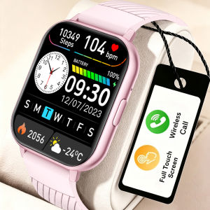 LIGE Smart Men Watch Full Touch IP67 Waterproof Alarm Heart Rate Health Monitor Gift Sports Fitness Smartwatches + Box