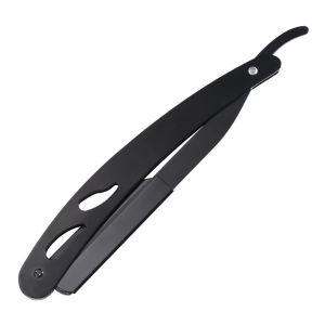 Black Folding Shaving Single Copper Handle Razor Barber Tools Hair Razor and Blades Antique