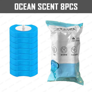 SG Disposable Toilet Brush Flushable Cleaner - With Cleaning Detergent / Storage Holder / Bathroom Scrubber