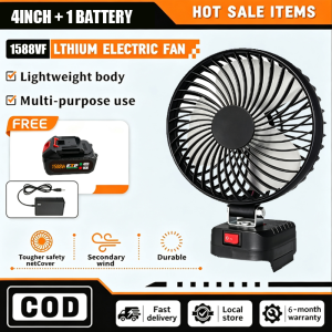 Cordless Fan 4/6/8 inch Portable Fan Long Battery Life Rechargeable Desktop Cooling Fans Adjustable High Power Outdoor Electric Fan