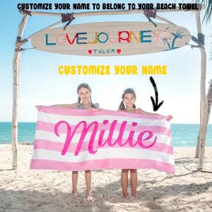 Customized Beach Towel Striped Pattern Personalized Beach Blanket Quick-drying Swimming Towel For Beach Swimming Outdoor