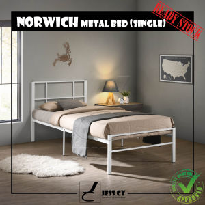 NORWICH Metal Bed/3ft/5ft/Single/Queen/Modern Metal Bed/Ikea Style/Jess CY