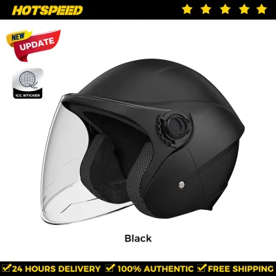 HOTSPEED Helmet Motorcycle Half Face For Men Women 56-60CM Universal Road Racing With ICC