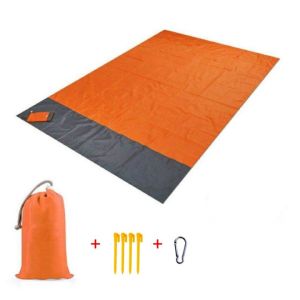 Travel Blanket Outdoor Pocket Picnic Mat Polyester Waterproof Sandproof Beach Vacation Camping AT