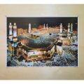 Walldecor Hiasan Dinding foto gambar poster Kaligrafi Mekah Ka'bah Kakbah kabah Madinah Nabawi uk 30x40 cm. 