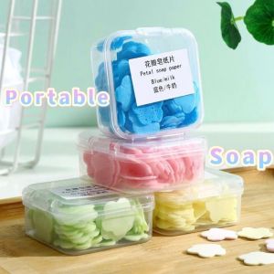 Disposable Soap Paper Washing Hand Bath Clean Scented Slice Petal Travel Portable Soap