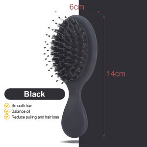 หวีขนหมูป่าแท้ หวีนวดศรีษะ หวีผม ด้ามไม้ไผ่ หวีไม้ขนหมูป่า Boar-bristle hair brush pig hair Wood hair comb หวีลดผมร่วง ช่วยให้ผมเงางาม แก้ผมพันกัน ช่วย นวดศีรษะ ลดไฟฟ้าสถิต