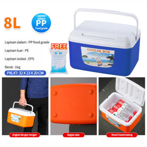 Cooler Box 28/26/13/8/5 Liter Cooler Box Outdoor Segar Wadah Serba Guna