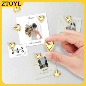 ZTOYL  10 Nam châm tủ lạnh hình trái tim nam châm tủ lạnh từ tính cho bảng tin trang trí máy ảnh Polaroid trang trí nhà