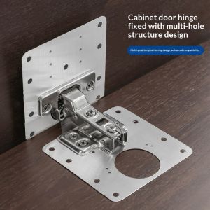 【SG Inventory】(10PCS)Stainless Steel Cabinet Hinge Repair Plate - Fix Loose/Damaged Cabinet Door Hinges