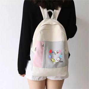 PVJ - Tas Sekolah Anak Perempuan BTS Bt21 Backpack Korea School Ransel Cewek kekinian