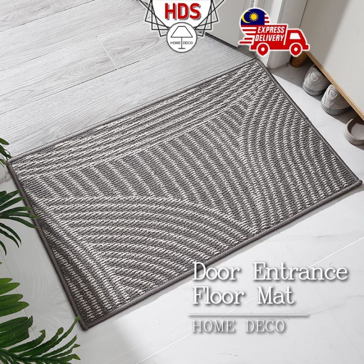 HDS Entrance Door Mat Anti Slip Floor Mat Durable Door Front Carpet Rug Non Slip Welcome Mat Karpet Alas Kaki 除尘耐磨地毯