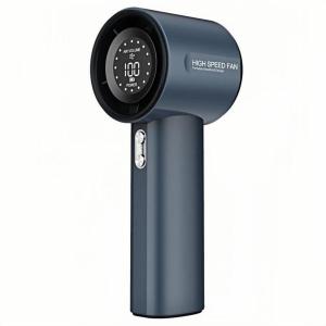 Portable Super High Speed Power Turbo Fan | Adjustment With LED Display Max Wind Speed 9m/s | Handheld Mini Mobile Fan Kipas Kecil Cooling