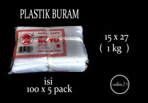 Plastik HD Boyo 15 X 27 ( 1 kg ) / Plastik Buram / Plastik Kuah isi 500 lembar