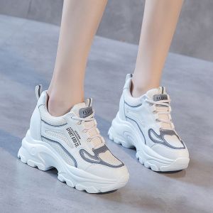 Dad shoes mesh all-match Super hot leisure sports hidden heel white shoes㏇X0415