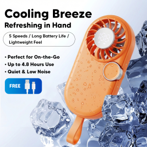 Gadguru Mini Portable Handheld Fan USB Rechargeable Adjustable Pocket Fan for Outdoor Camping Travel Home Office