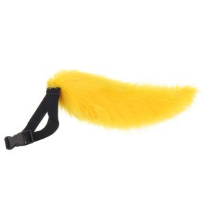 GEORG Handmade Cat Ears Headband Plush Furry Animal Tail Costume Fashion Green Yellow Orange Cosplay Headdress Halloween Party