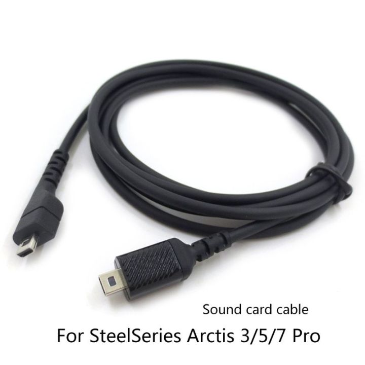 【ES】Replacement Sound Card Extension Cords Audio- Cables For Steel-Series  Arctis 3/5/7 Pro Gaming Headphone