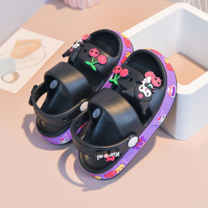 LUCKIDS Fashion Kuromi Childrens Lightweight Non-Slip Slippers Waterproof sandals Shoes for kids 18-34