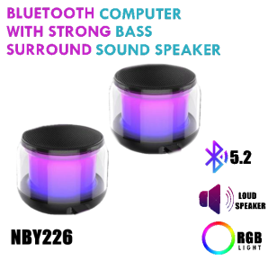 NBY226 Multi Functional Computer Subwoofer Dual Speaker Large Volume + RGB Colorful Light