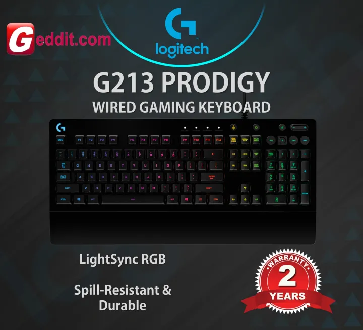 LOGITECH G213 PRODIGY RGB GAMING KEYBOARD (920-008096)