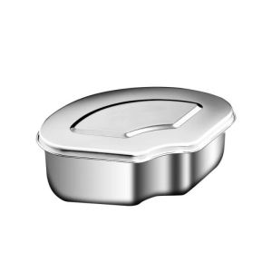 3pcs 304 Stainless Steel Fan-Shaped Divided Steamer Bowl Compartmentalised Steaming Dish Kitchen Accessories