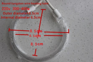 round heating tube for Heating Element Bulb Convection Oven Round glass Heating Tube with Round Tungsten Wire Glass Heating