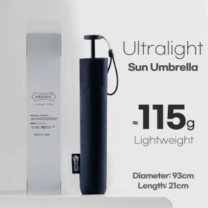 Parachase 110g Ô che nắng siêu nhẹ du lịch nhỏ gọn gấp bút chì ô Cỡ Nhỏ mưa phụ nữ Windproof Trọng lượng nhẹ Ô Bảo vệ UV 6 xương sườn UPF50 +