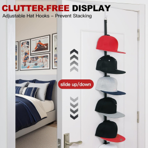 Hat Rack Metal Hook Strong and Durable Structure Flexible and Practical Organized Vertical Suspension