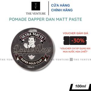 Sáp Vuốt Tóc Nam Dapper Dan Ultra Matte Clay Pomade - 100 ml