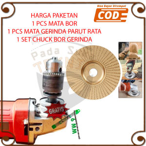 mata gerinda gergaji parut ukir kikir poles amplas kayu rata + chuck bor drat kepala gerinda