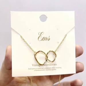 EMS fashion simple double pearl clavicle chain short necklace good quality